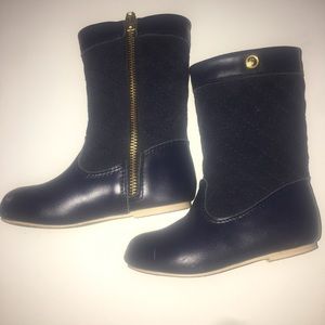 Janie and Jack Blue Quilted Roding Boots Sz 8